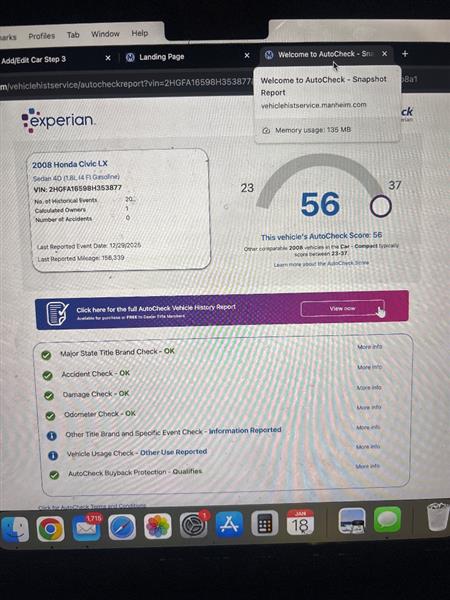 2008 Honda Civic LX Sedan AT