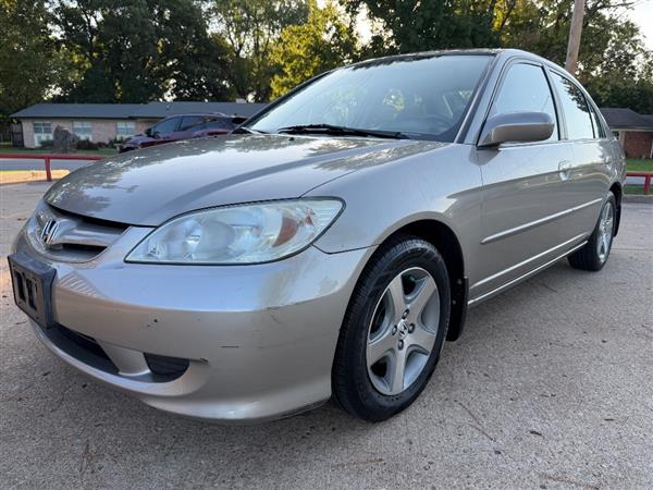 Shoreline Mist Metallic 2005 Honda Civic Sedan Front-Wheel Drive Automatic